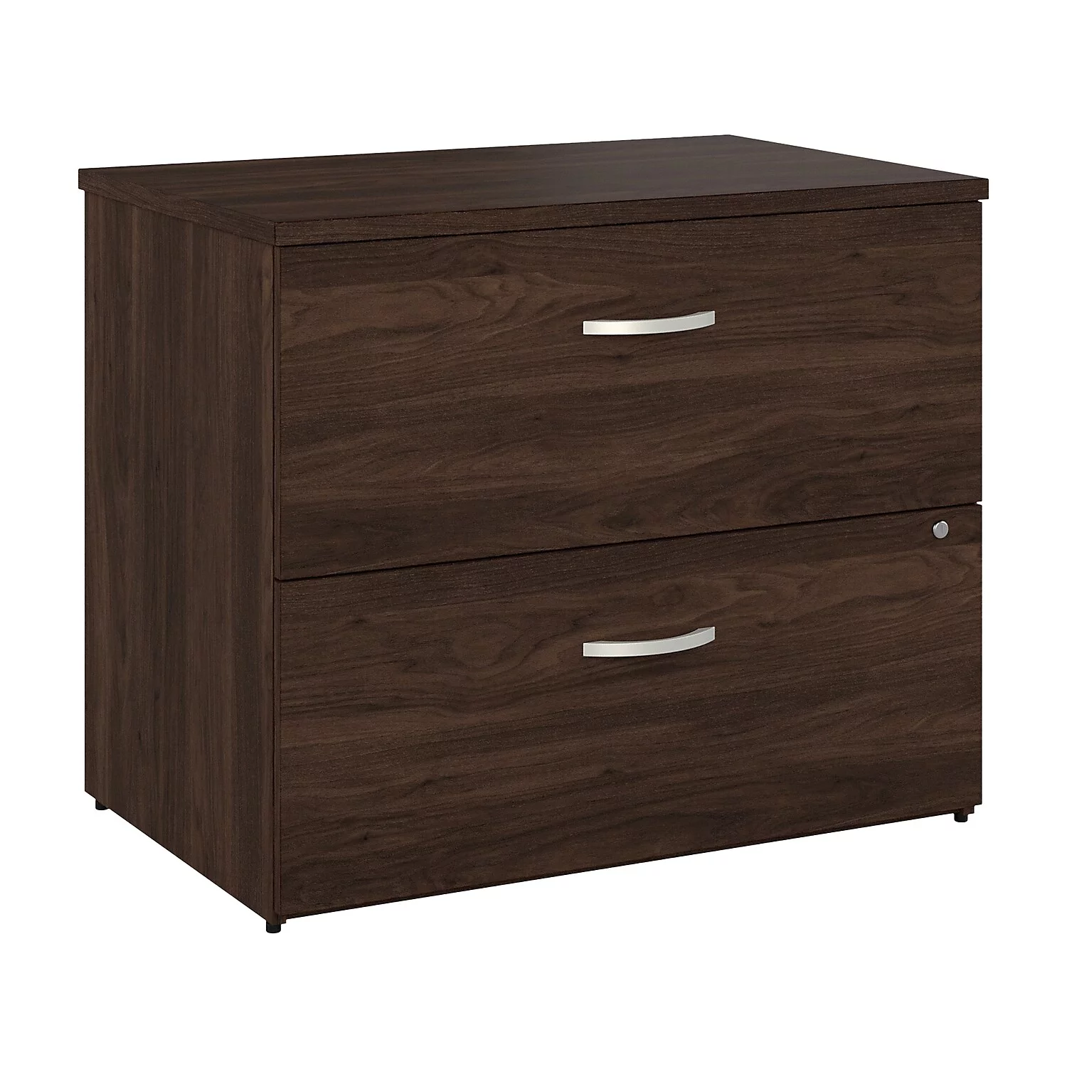 Studio C 2 Drawer Lateral File Cabinet in Black Walnut - Engineered Wood