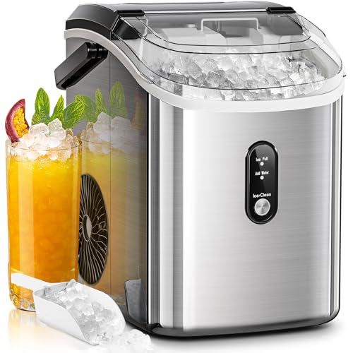 Kismile Nugget Ice Makers Countertop, 35Lbs/24H