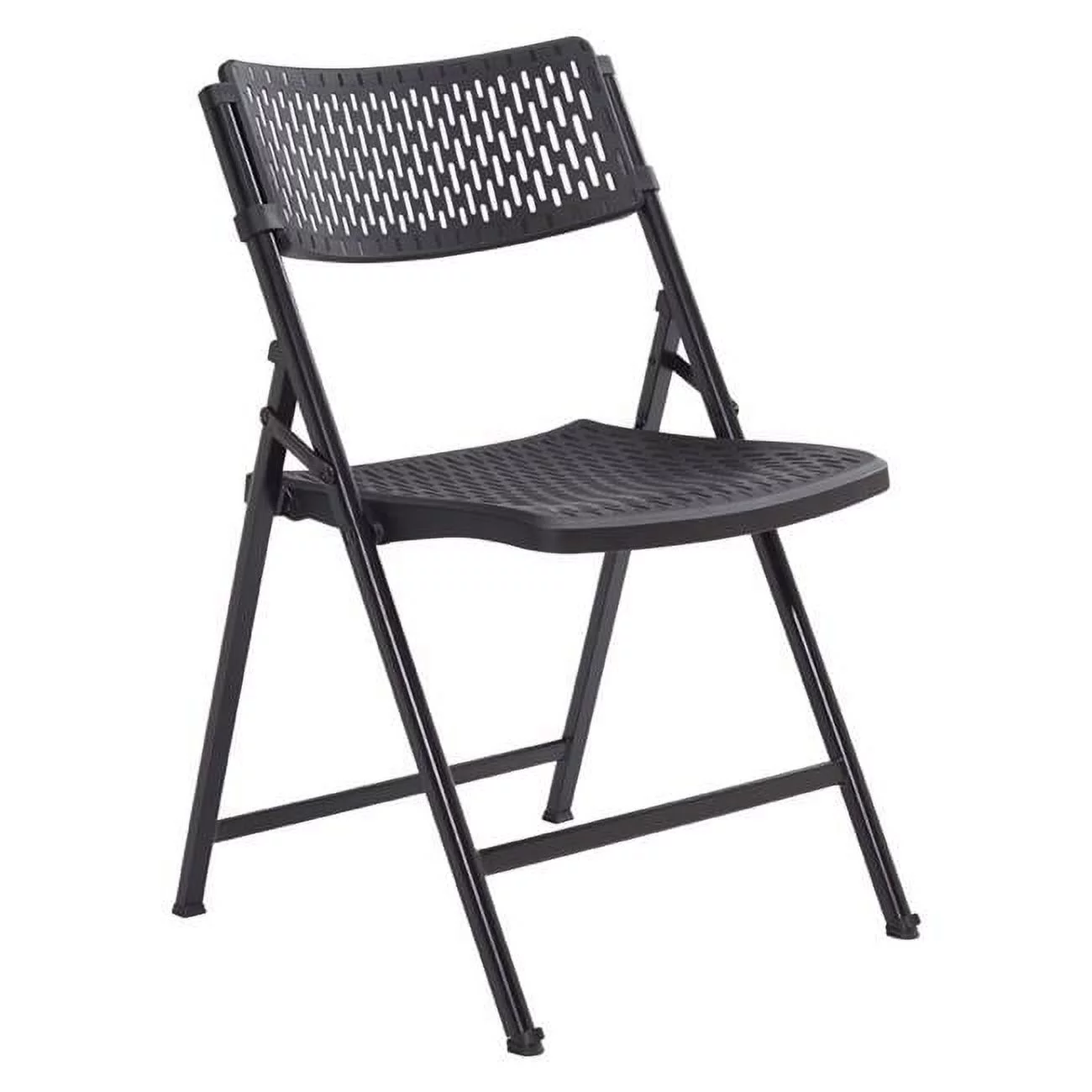 (4 Pack) NPS AirFlex Series Premium Polypropylene Folding Chair, Black