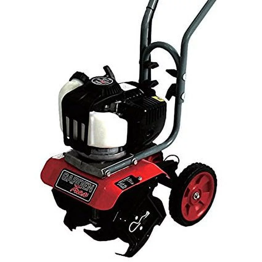 GardenTrax Gasoline Tiller W/4-Cycle Powerful 38cc Red Mini Cultivator - Curated Treasures Market