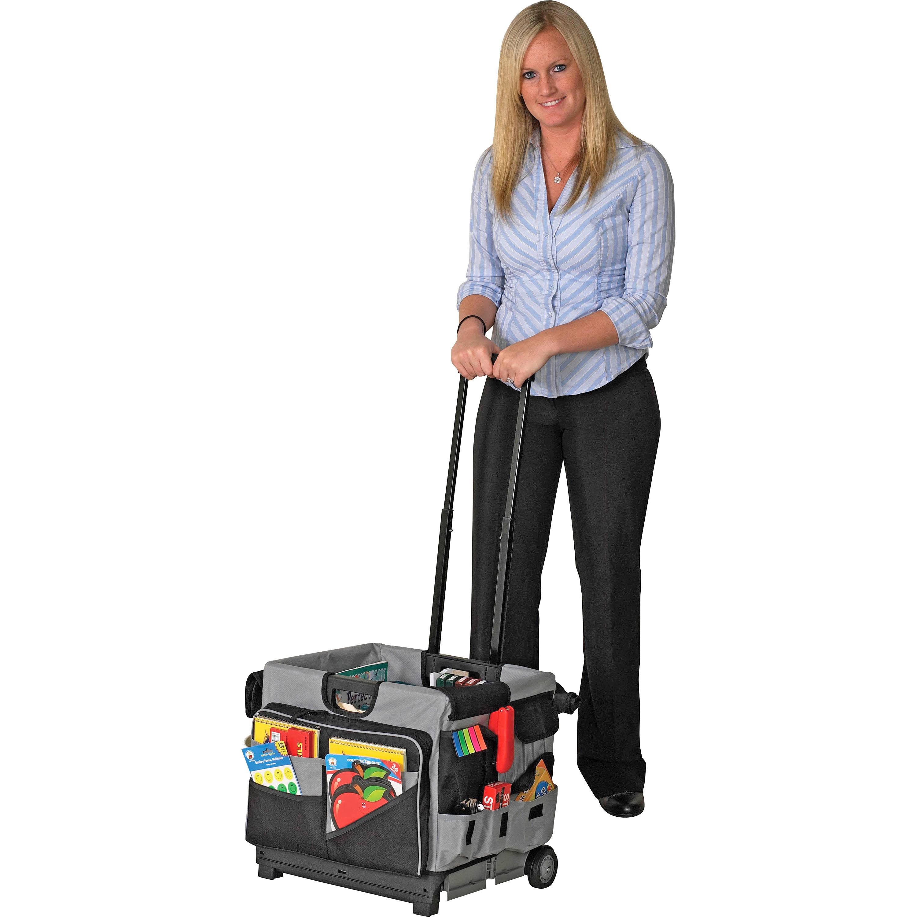 Ecr4kids Universal Rolling Cart and Organizer Bag - Black - Mobile Storage