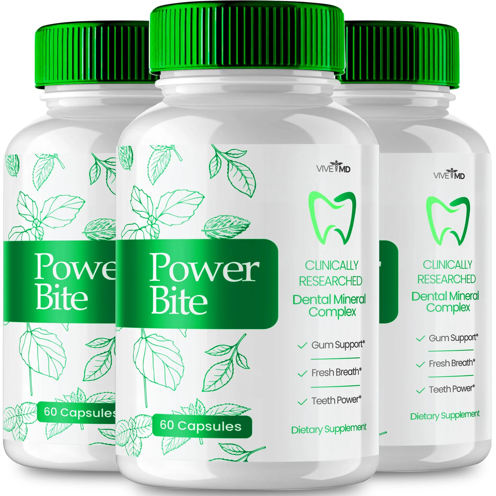 Power Bite Dental Supplement - PowerBite Dental Advanced Formula - Power Bite Dental Mineral Complex for Healthy Gums and Teeth