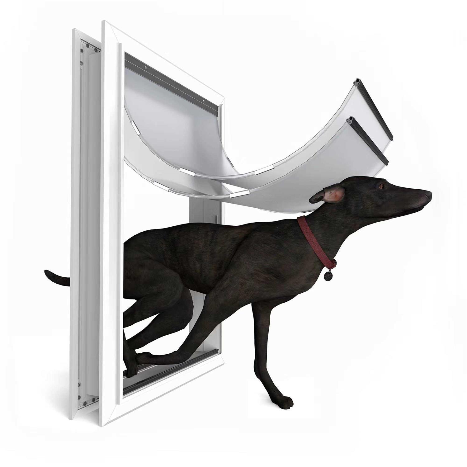 URSPET XL Dog Door for Exterior Doors Heavy Duty Aluminum Doggie Door, Extreme Weather Doggy Door, Giant Dog Door for Large and Extra Large Dogs Up