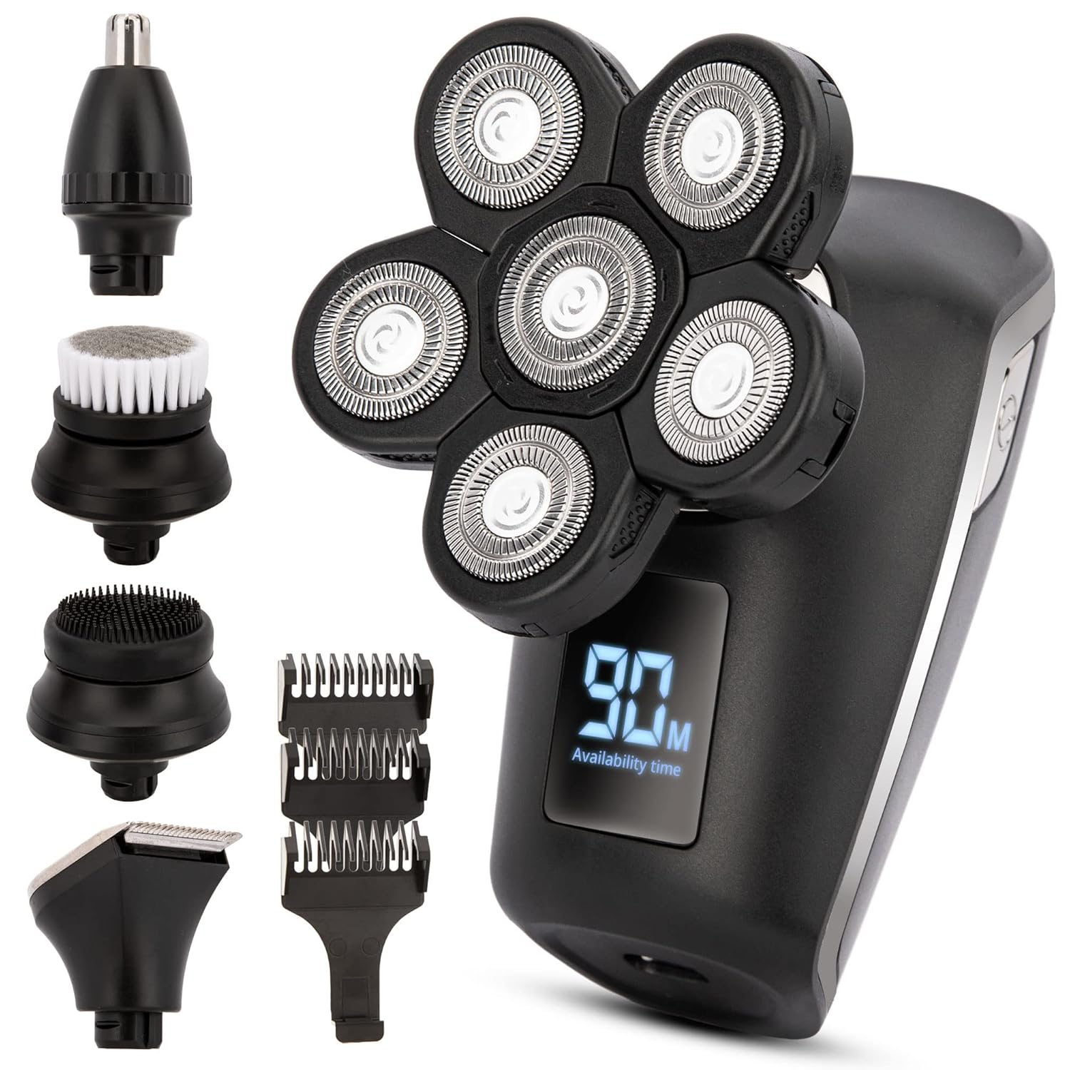 AidallsWellup Men’s 5-in-1 Electric Head Shaver for Bald Men - Head Shaver for Men - Anti-Pinch - Ergonomic Design