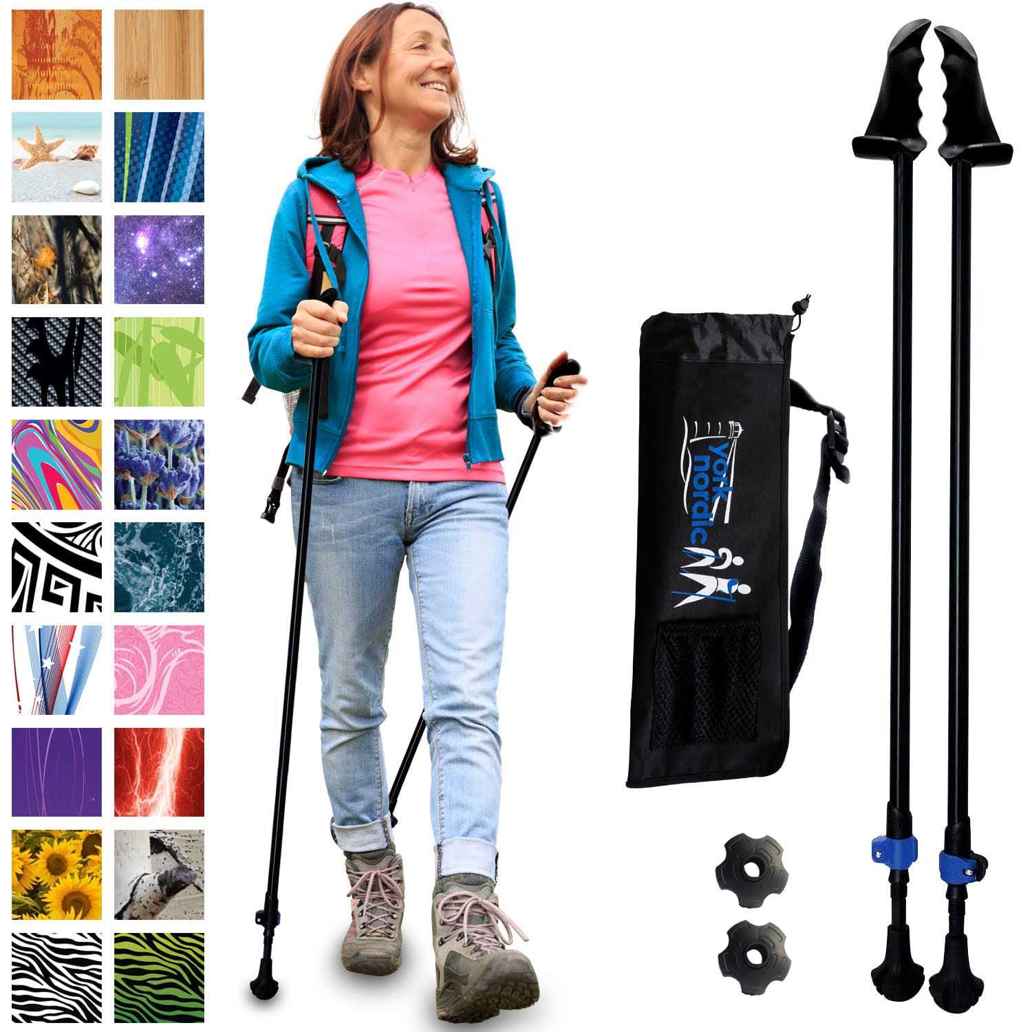 York Nordic Motivator Walking Poles for Balance and Rehab - Sports Supplies Online Store
