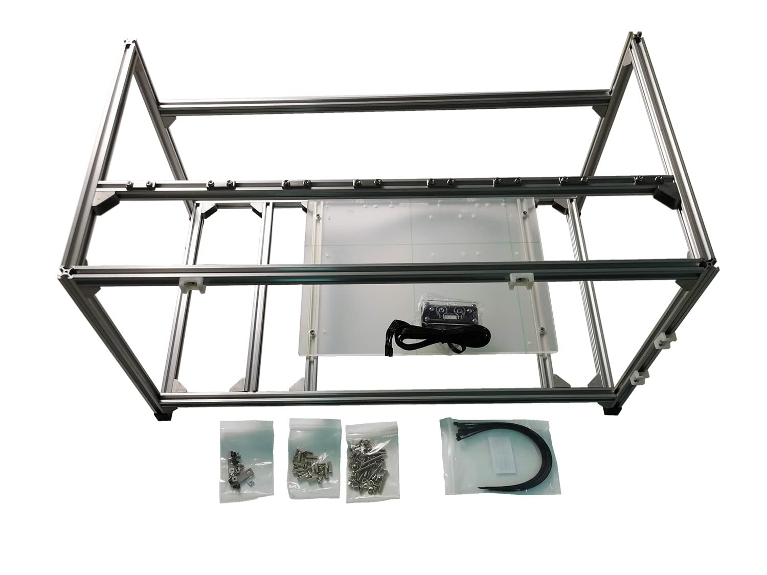BitMinerex Mining Rig Frame Open Case, 6 PCIe Risers Included