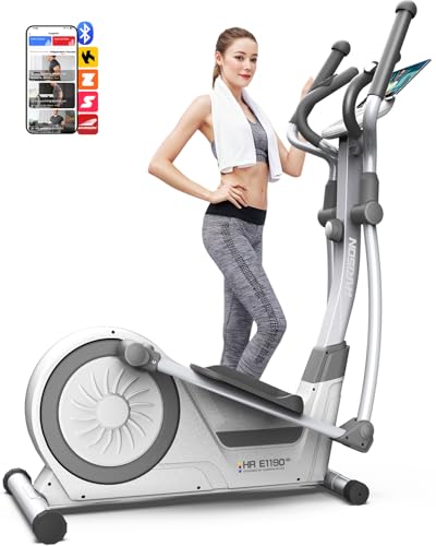 HARISON Elliptical Machine for Home 350 LBS Capacity, Magnetic Elliptical Exercise Machine with 16-Level Resistance Control