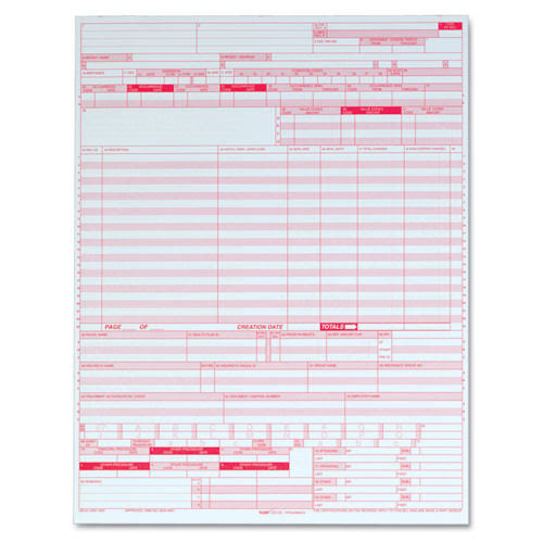 Tops UB04 Hospital Insurance Claim Form, 8 1/2 x 11, Laser Printer, 2500 Forms (TOP59870R)