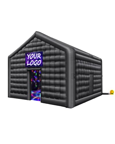 VEVOR Inflatable Nightclub, 26.2 x 19.7 x 13.1 Ft, Blow up Party Tent with Disco Lights & 1100W Blower, Large Inflatable Night Club Tent for Adults