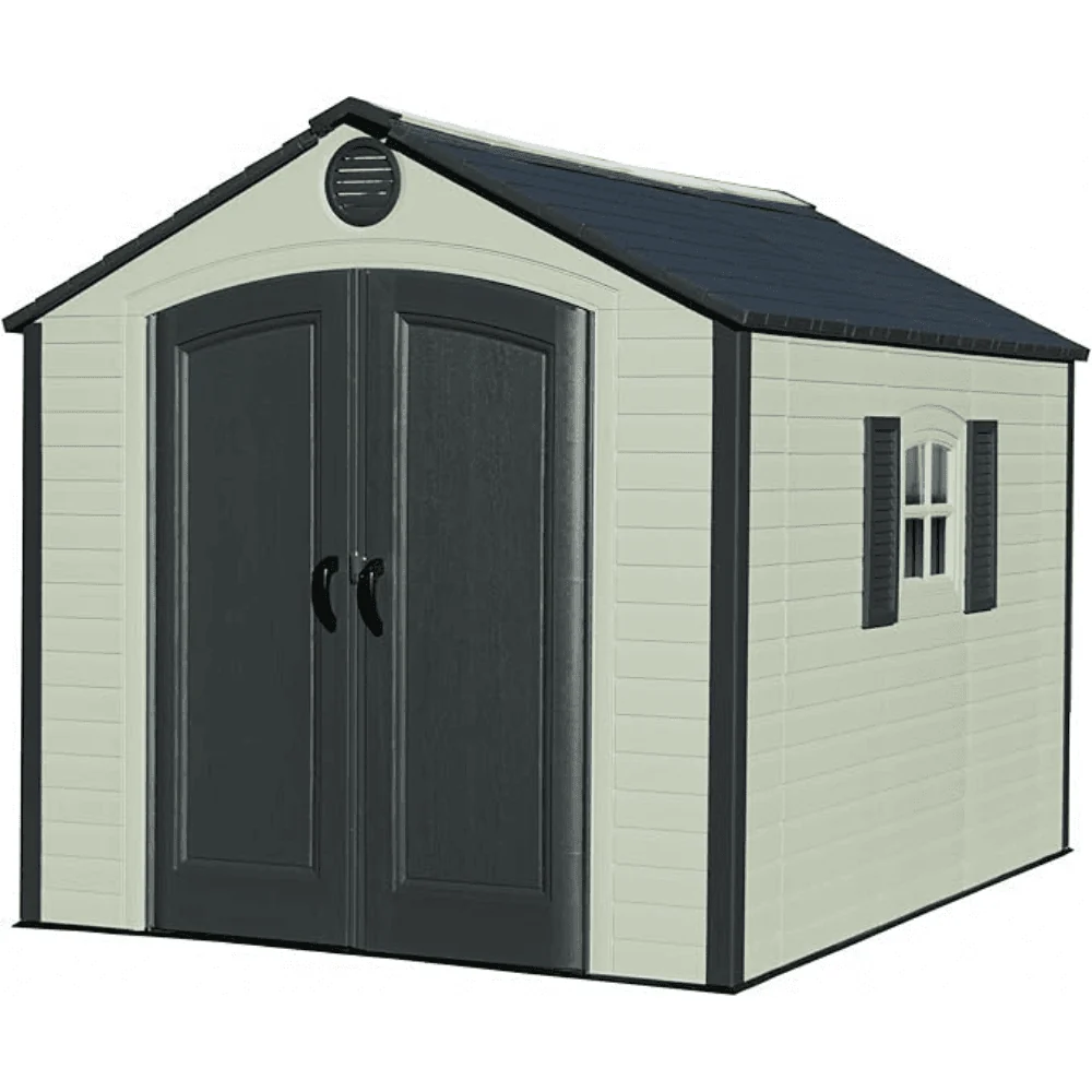 Lifetime 8 ft x 10 ft Outdoor Plastic Shed W/ Floor and Windows (60238)