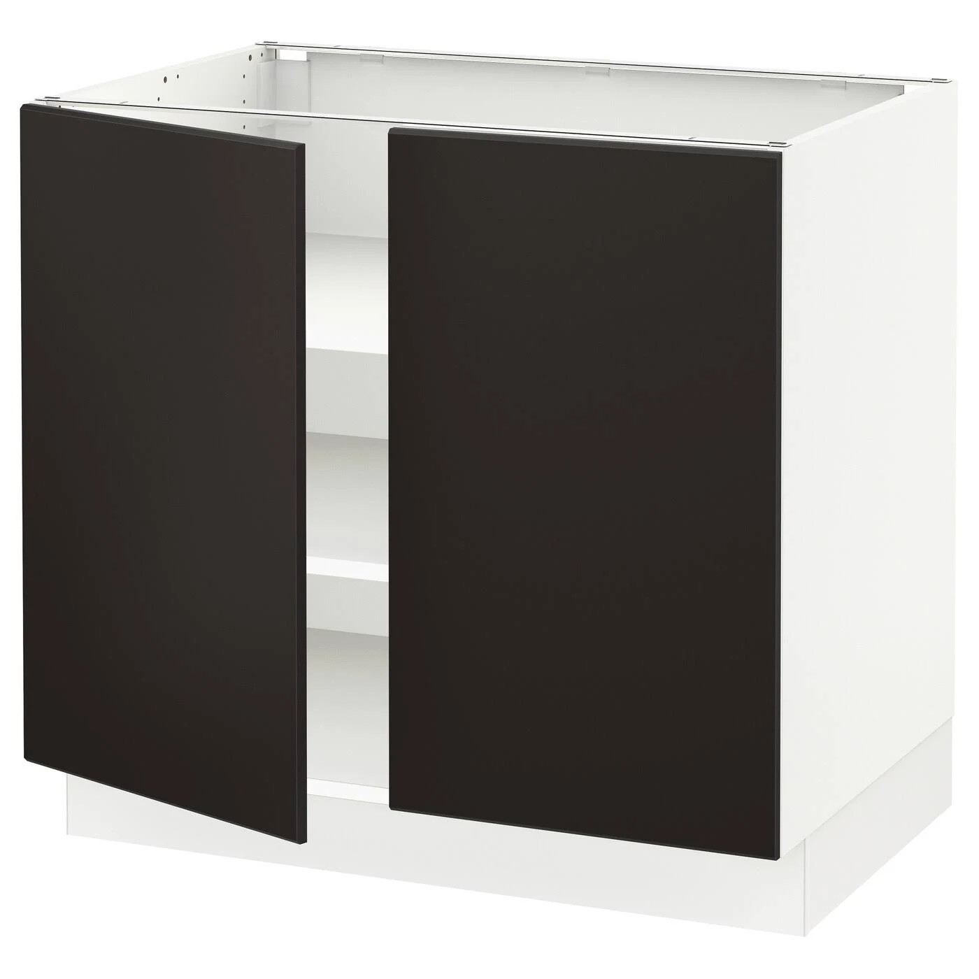 IKEA - SEKTION Base Cabinet with shelves/2 Doors, white/Kungsbacka Anthracite, 36x24x30 79373742