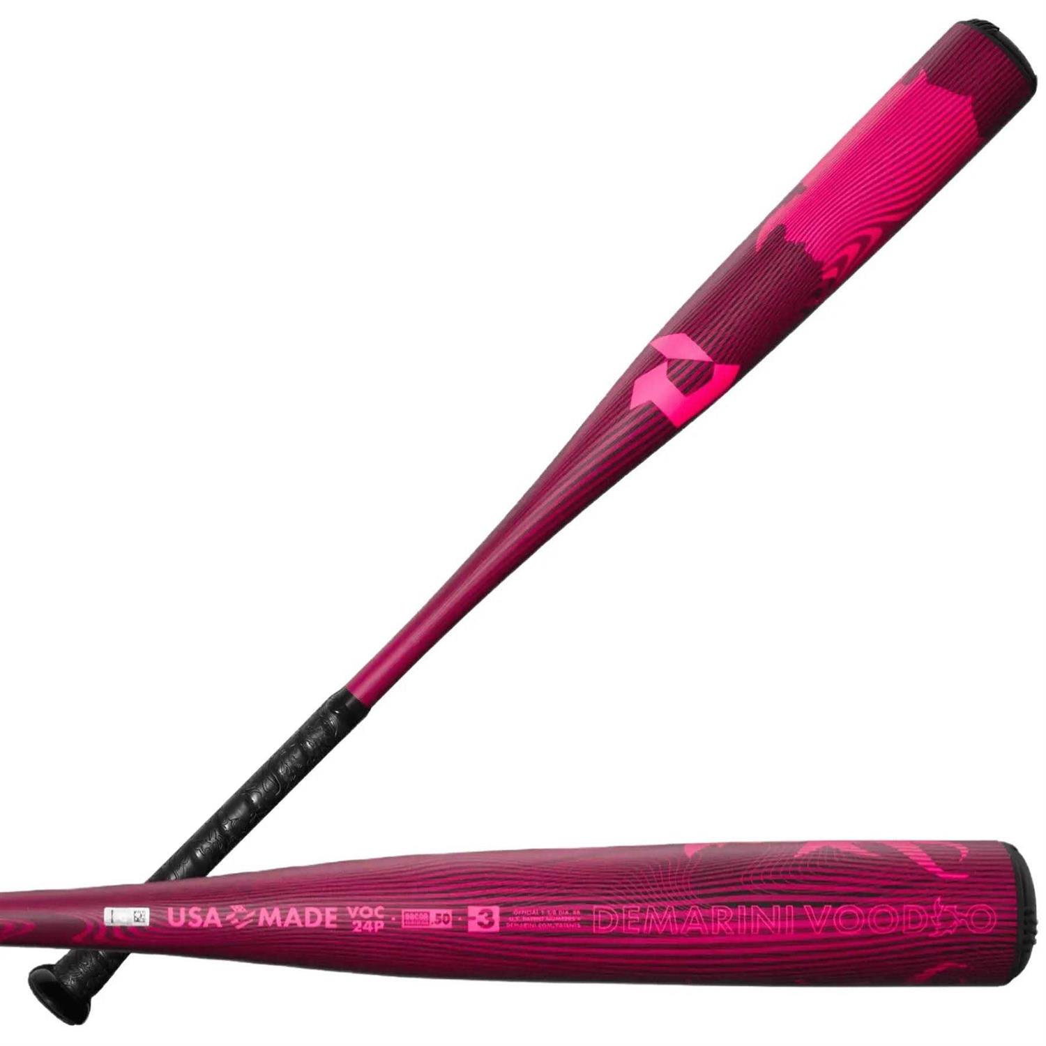 2024 DeMarini Neon Pink Voodoo One BBCOR Baseball Bat - Sports Supplies Online Store