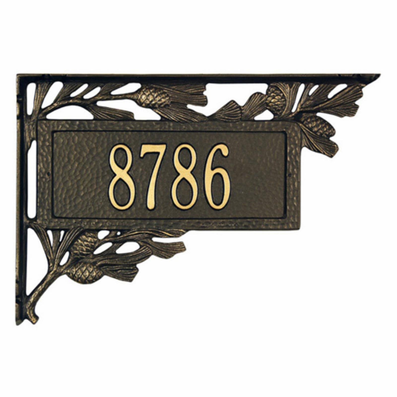 Whitehall Products Two Sided Pinecone Mailbox Bracket - Bronze/Gold - Megean