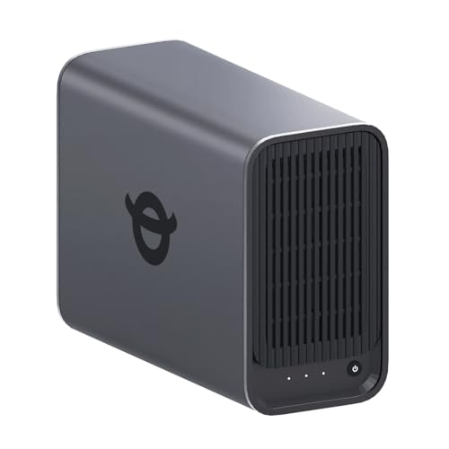 Yxk IRONCOW Zero1 2-Bay Desktop NAS, Quad-Core CPU NAS Storage with 2.5GbE Port, AI Album Private Cloud Data Storage for Home Office