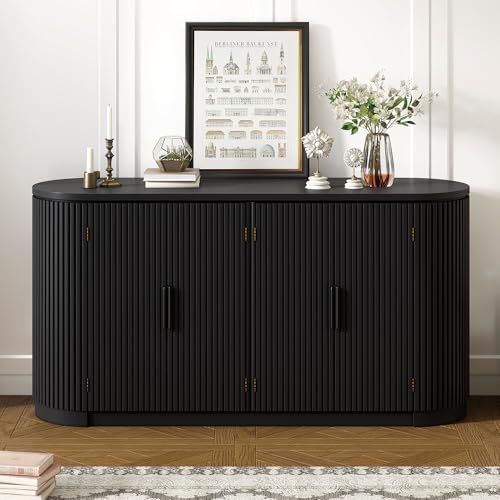47" Accent Storage Cabinet with 2 Metal Handles and 2 Doors