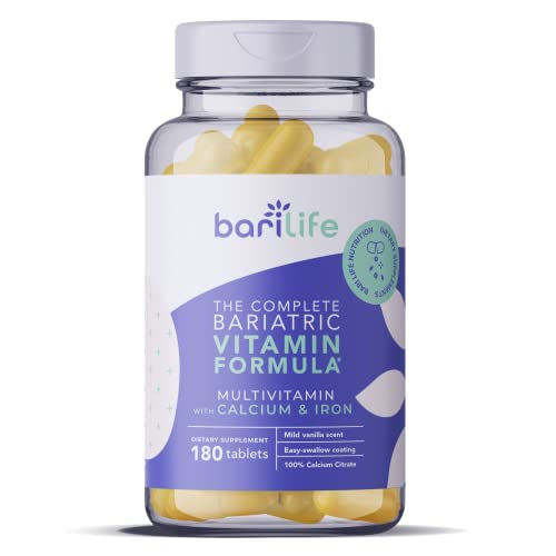 Bari Life Complete Bariatric Multivitamin Non-chewable Tablet w/Calcium Citrate and Iron - 180 Tablets/Bottle - Kansas Nuitrition - HNZSDS