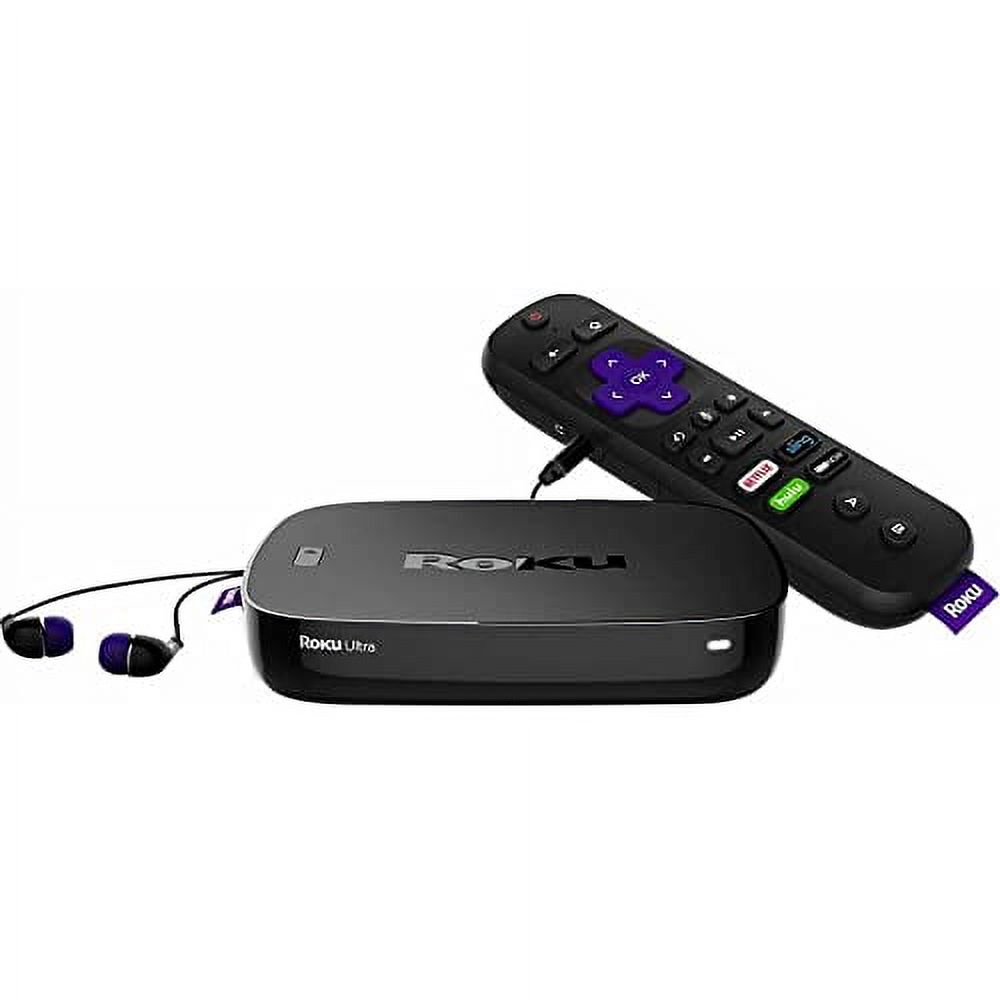 Roku Ultra | 4K/HDR/HD Streaming Player with Enhanced Remote (Voice, Remote Finder, Headphone Jack, TV Power and Volume), Ethernet