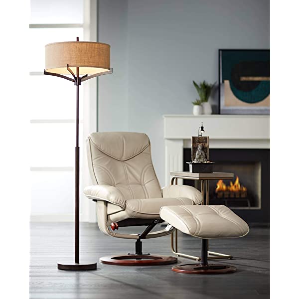 Newport Taupe Swivel Recliner and Slanted Ottoman