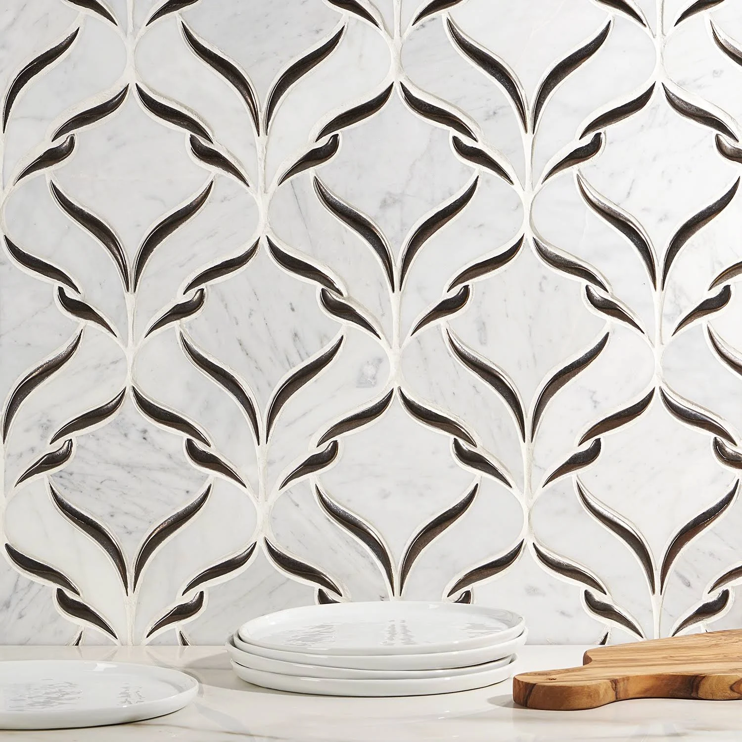 Tilebar Valentina Carrara Polished Mosaic
