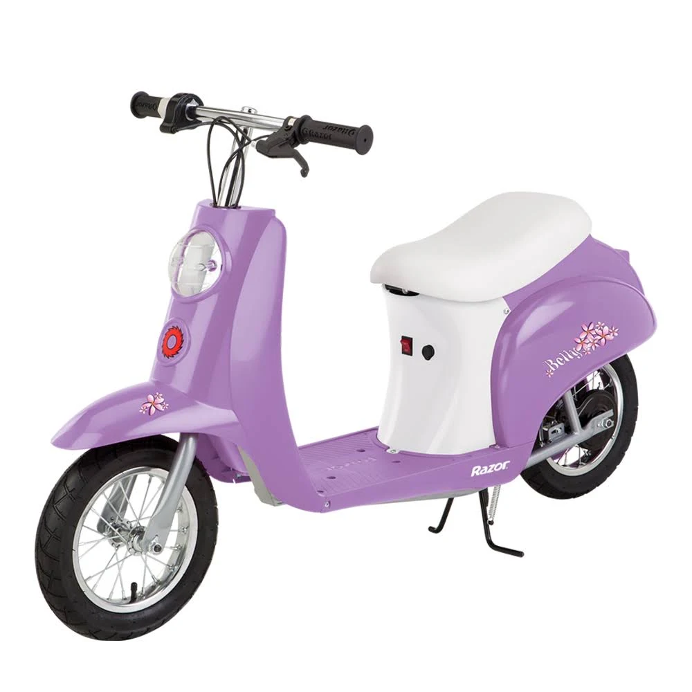 Razor Pocket Mod Miniature Euro 24V Electric Retro Scooter, Purple