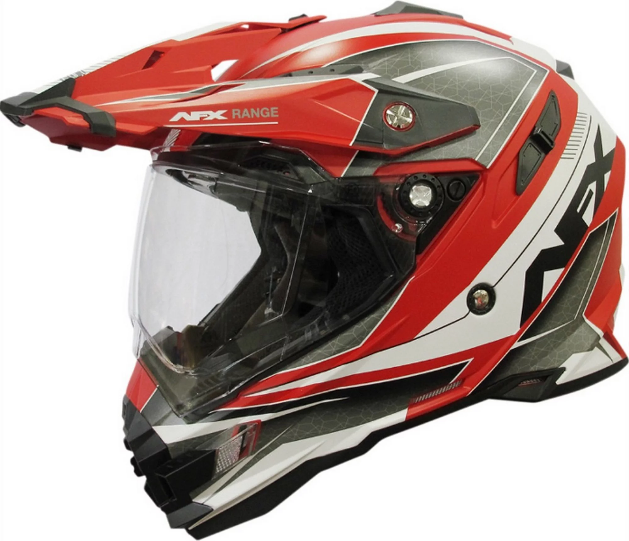 AFX FX-41DS Range Dual Sport Motorcycle Helmet Matte Red SM