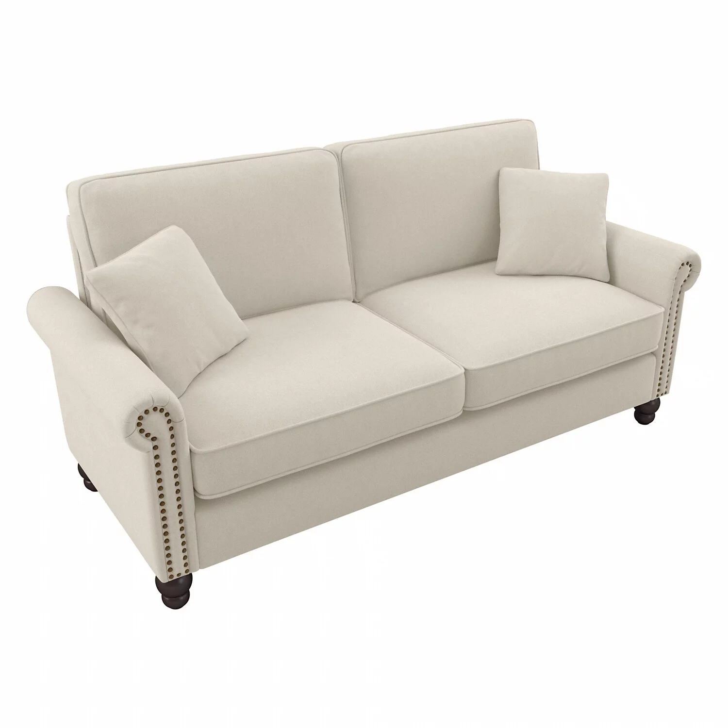 Coventry 73W Sofa in Cream Herringbone Fabric