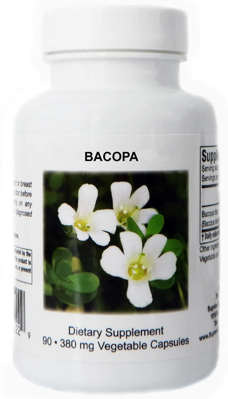 Supreme Bacopa Nutrition Products, 90 Pure Bacopa Herb Vegetarian Capsules - Kansas Nuitrition - HNZSDS