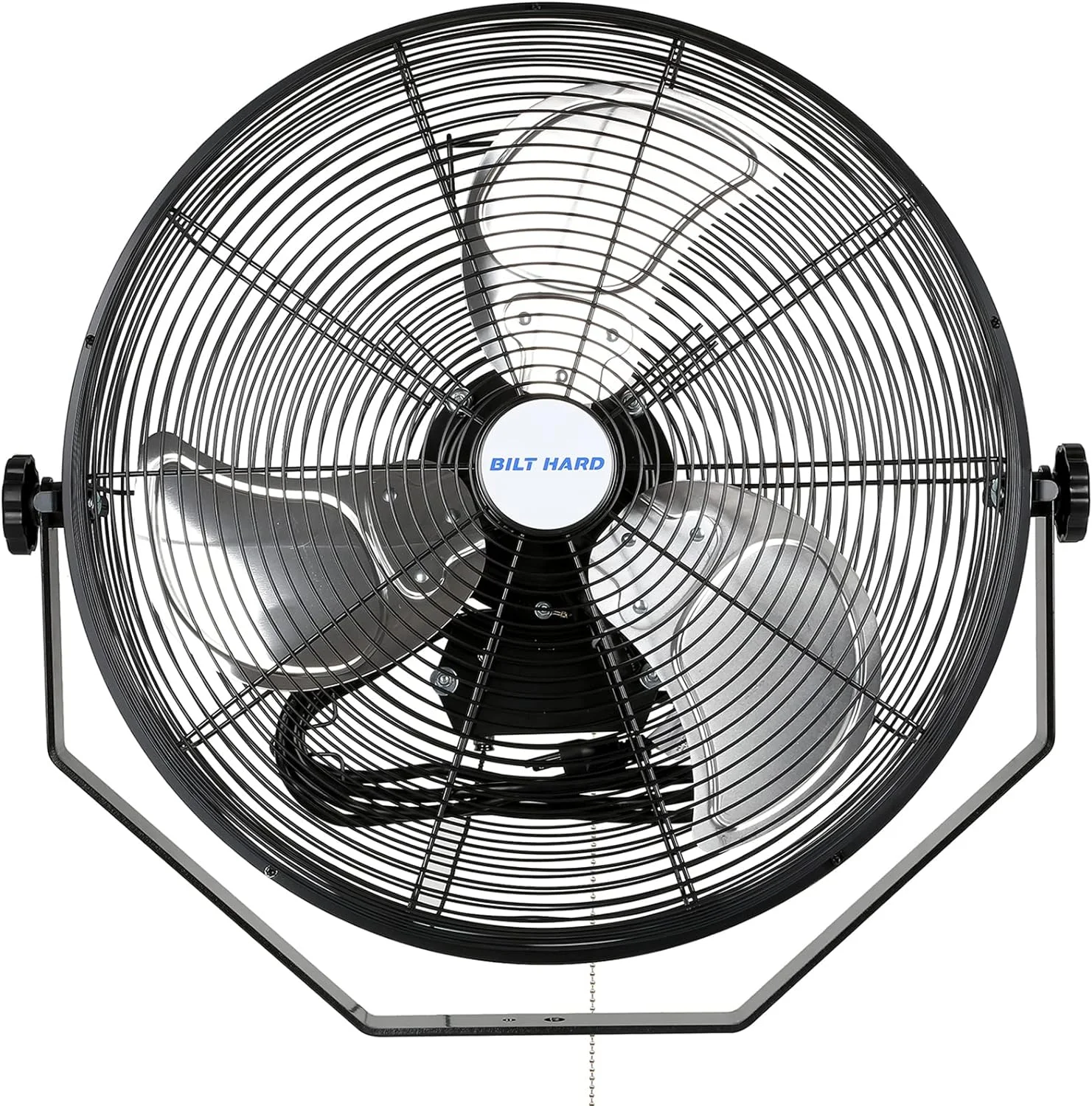 BILT HARD 4600 CFM 20 in. Industrial Wall Mount Fan, 3-Speeds High Velocity Wall Fan with Sealed Motor, Heavy Duty Metal Barn Fans for Garage