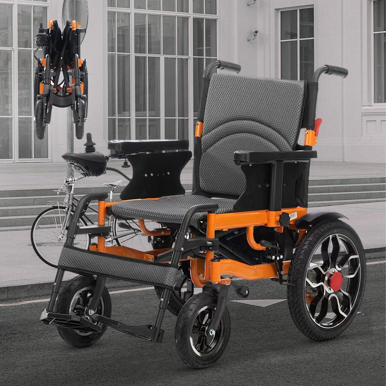 Folding Electric Wheelchair,Electric Wheelchair for Adults Seniors,20in Width Lightweight Foldable Motorized Wheelchair