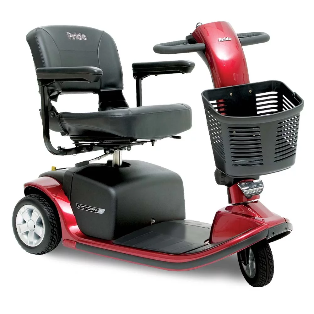 Pride Mobility Victory 9 3 Wheel SC609 Mobility Scooter, Candy Apple - Curated Treasures Market