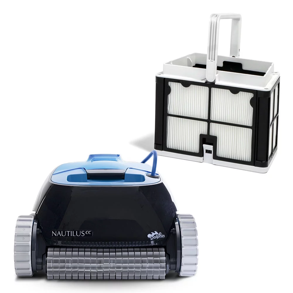 Dolphin Nautilus CC Robotic Pool Vacuum Cleaner with Ultra-Fine Filters — Captures Even the Smallest Debris — Ideal for Above/In-Ground Pools up to