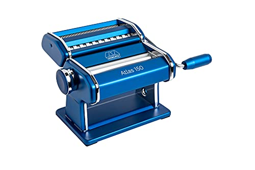Marcato Atlas Pasta Machine, Made in Italy, Black, Includes Pasta Cutter, Hand Crank, and Instructions