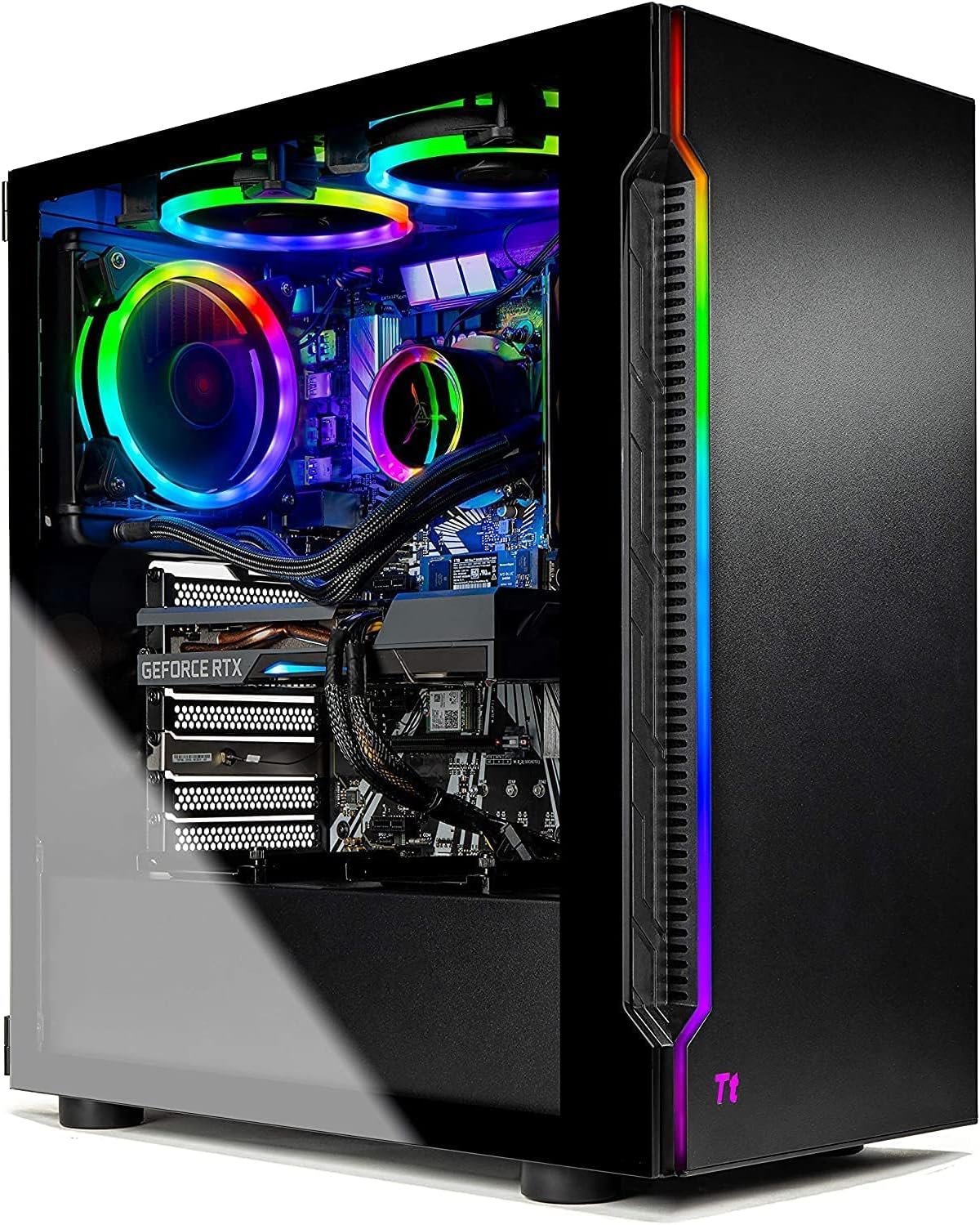 Skytech Gaming Shadow Gaming PC Desktop – Intel Core i7 11700F 2.5 GHz, RTX 3070, 1TB NVME SSD, 16G DDR4 3200, 600W Gold PSU, 240mm AIO, AC Wi-Fi