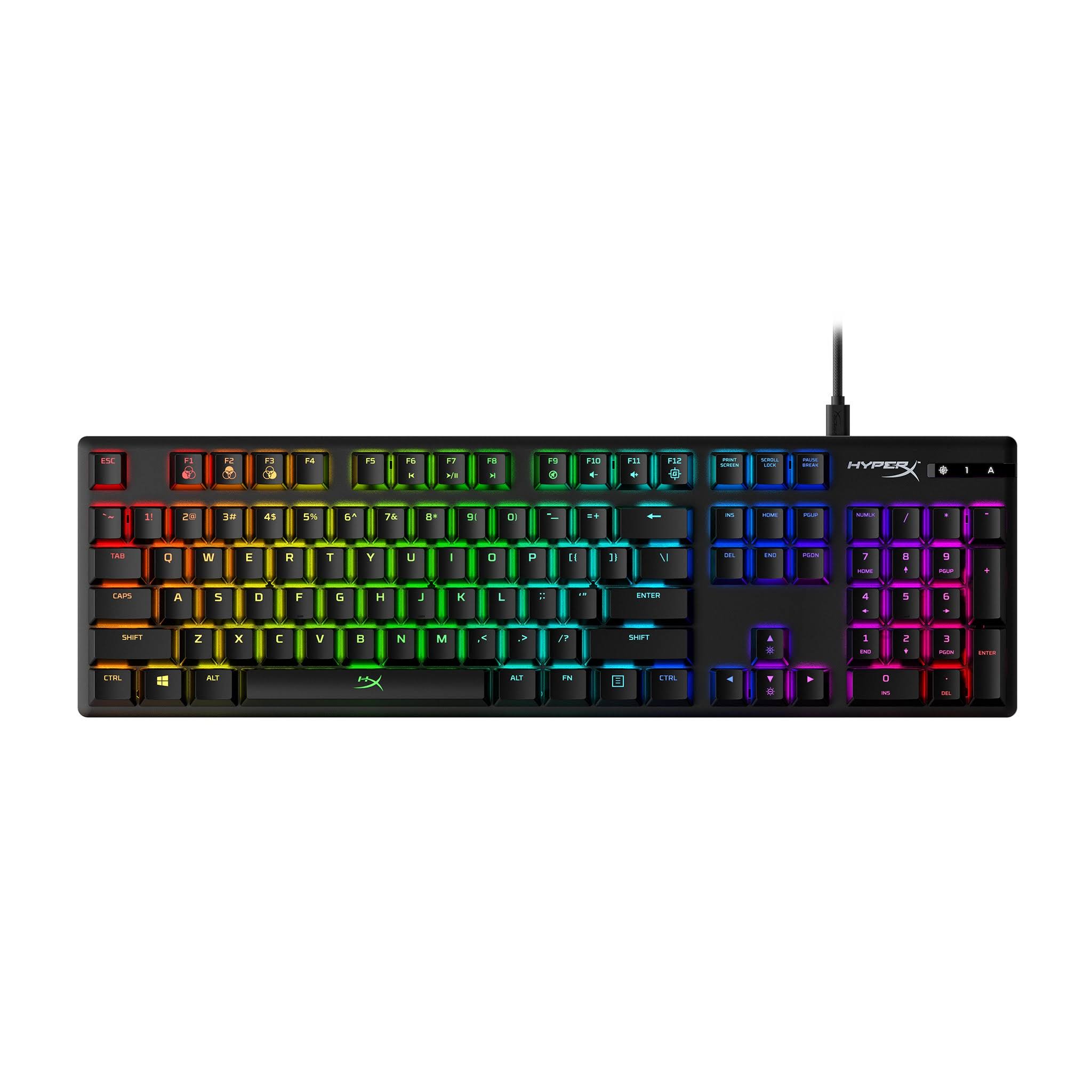 HyperX - Alloy Origins Wired Gaming Mechanical Red Switch Keyboard with RGB Back Lighting - Black