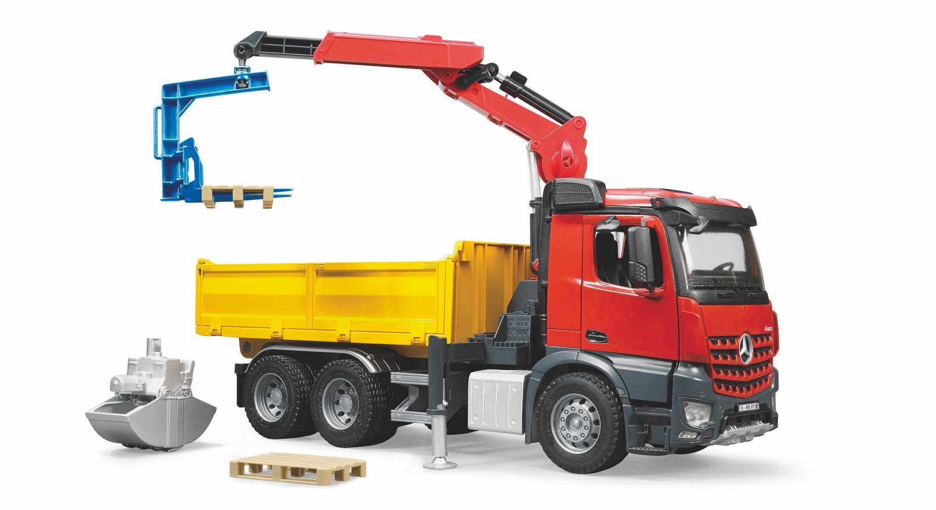 Bruder MB Arocs Construction Truck with Crane and Accessories - Megean