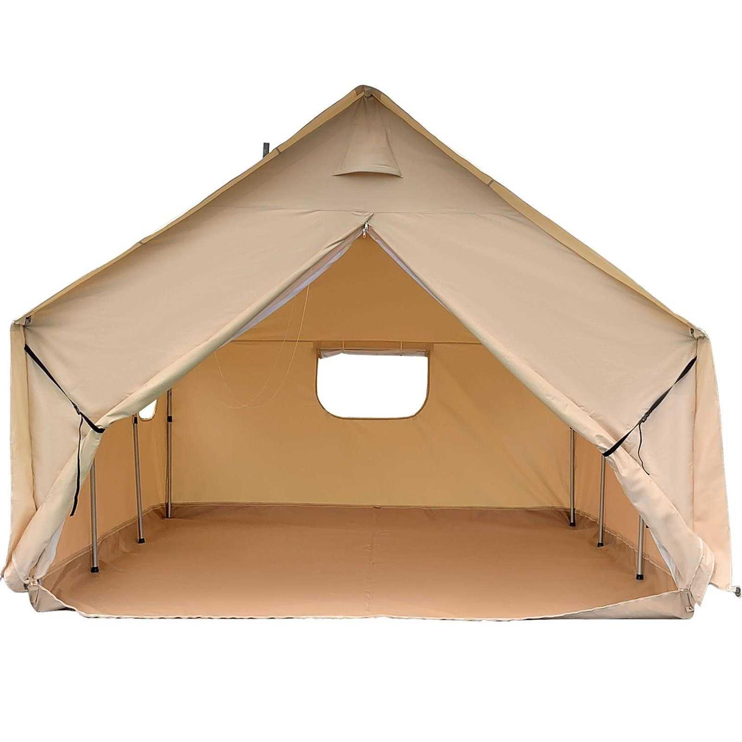 Vevor Canvas Wall Tent Wall Tent with PVC Storm Flap Large Canvas Wall Tent Waterproof - Sports Supplies Online Store