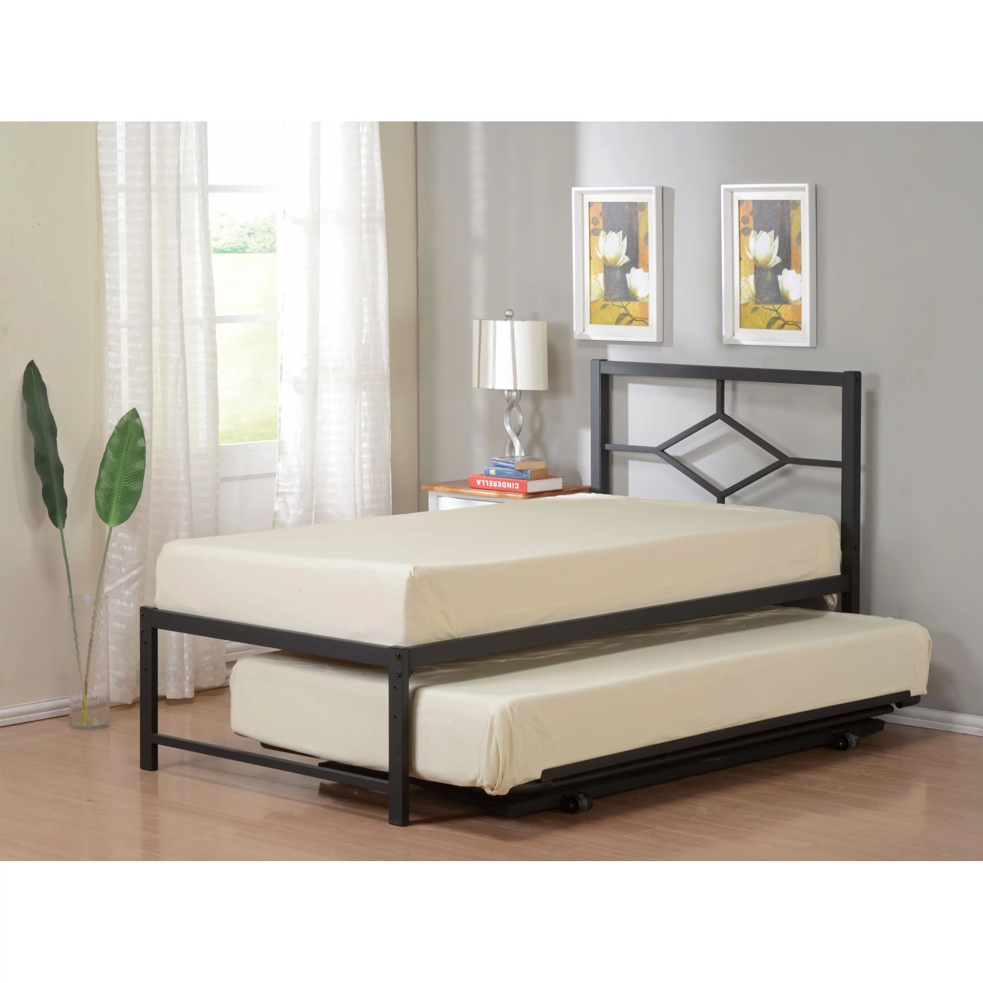 KB B79-123 Complete Hi Riser Bed with Pop Up. Black