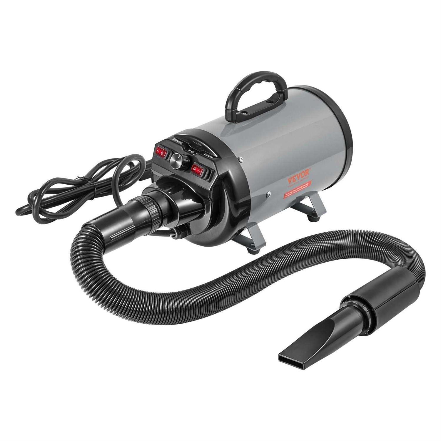 VEVOR Dog Dryer 2000-Watt Pet Grooming Dryer with Adjustable Speed and Temperature Control Pet Hair Dryer with 4 Nozzles - Pet Supplies online store
