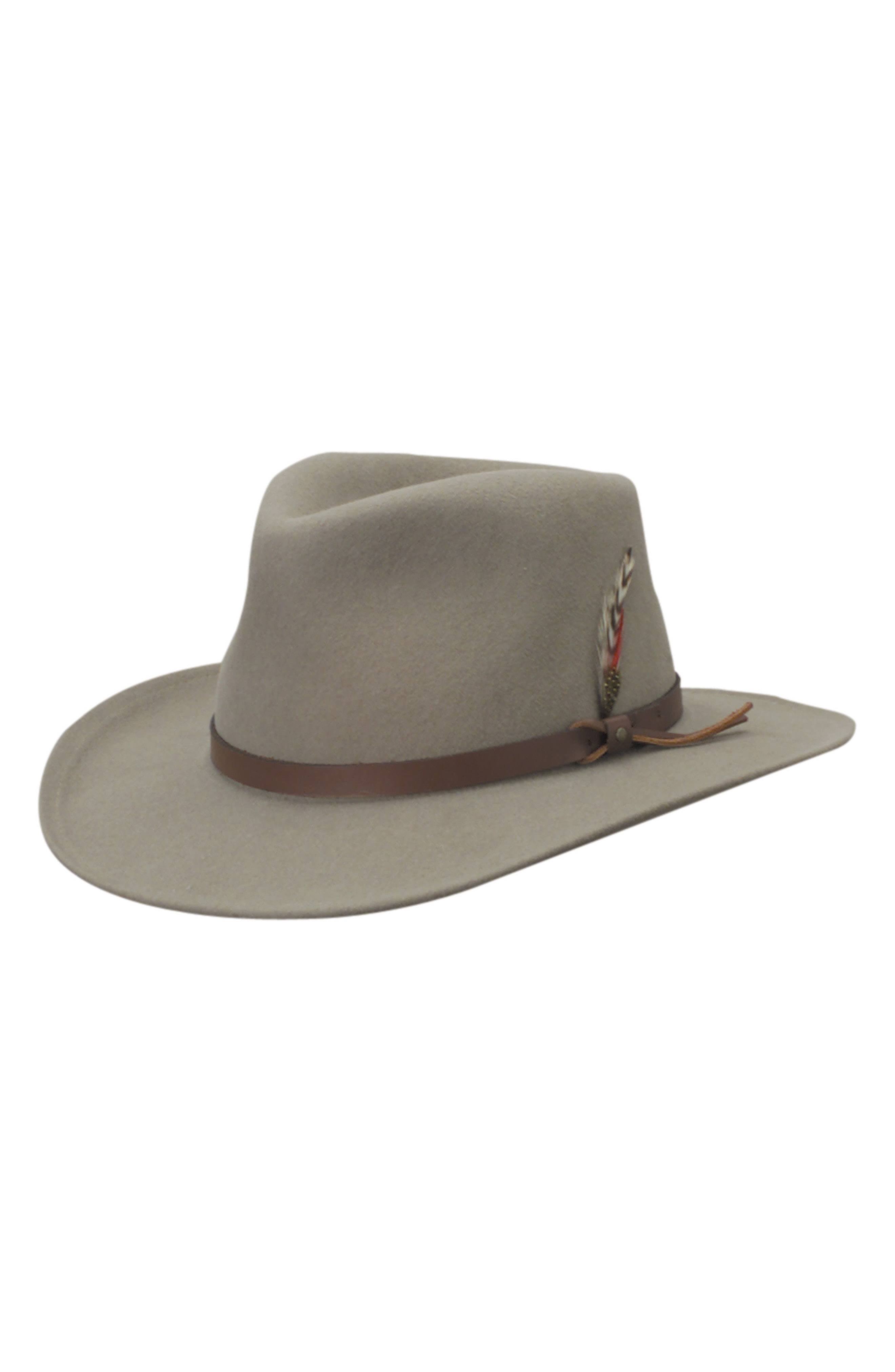 Scala Classico Men&s Crushable Felt Outback, Putty, Large