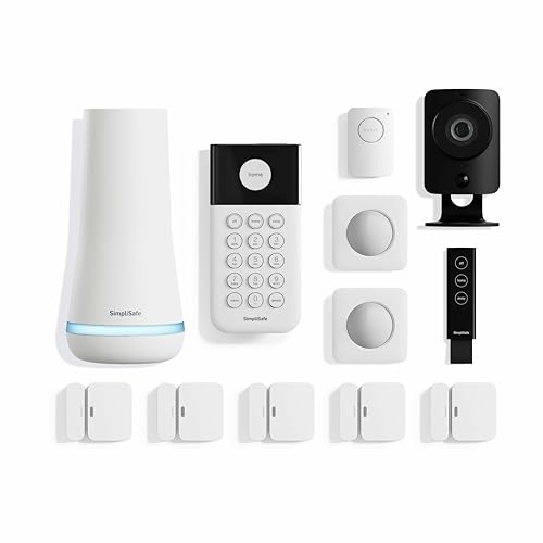 SimpliSafe 12 Piece Wireless Home Security System w/HD Camera - Optional 24/7 Professional Monitoring - No Contract