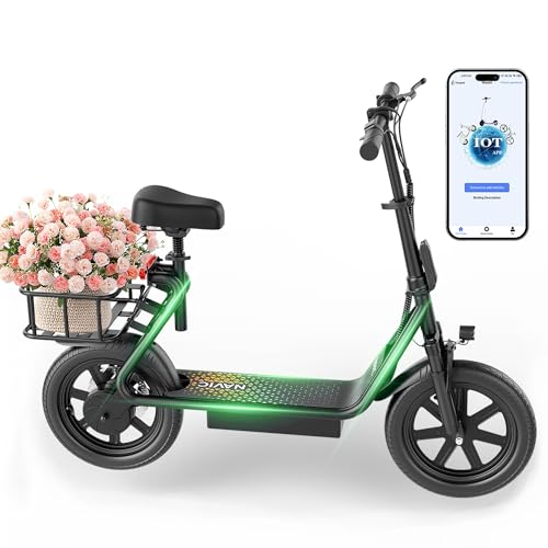 NAVIC Electric Scooter Adults,27Mile Range,Top Speed 22Mph,750W Peak Motor,14'' Pneumatic Tires,Electric Scooter for Adults