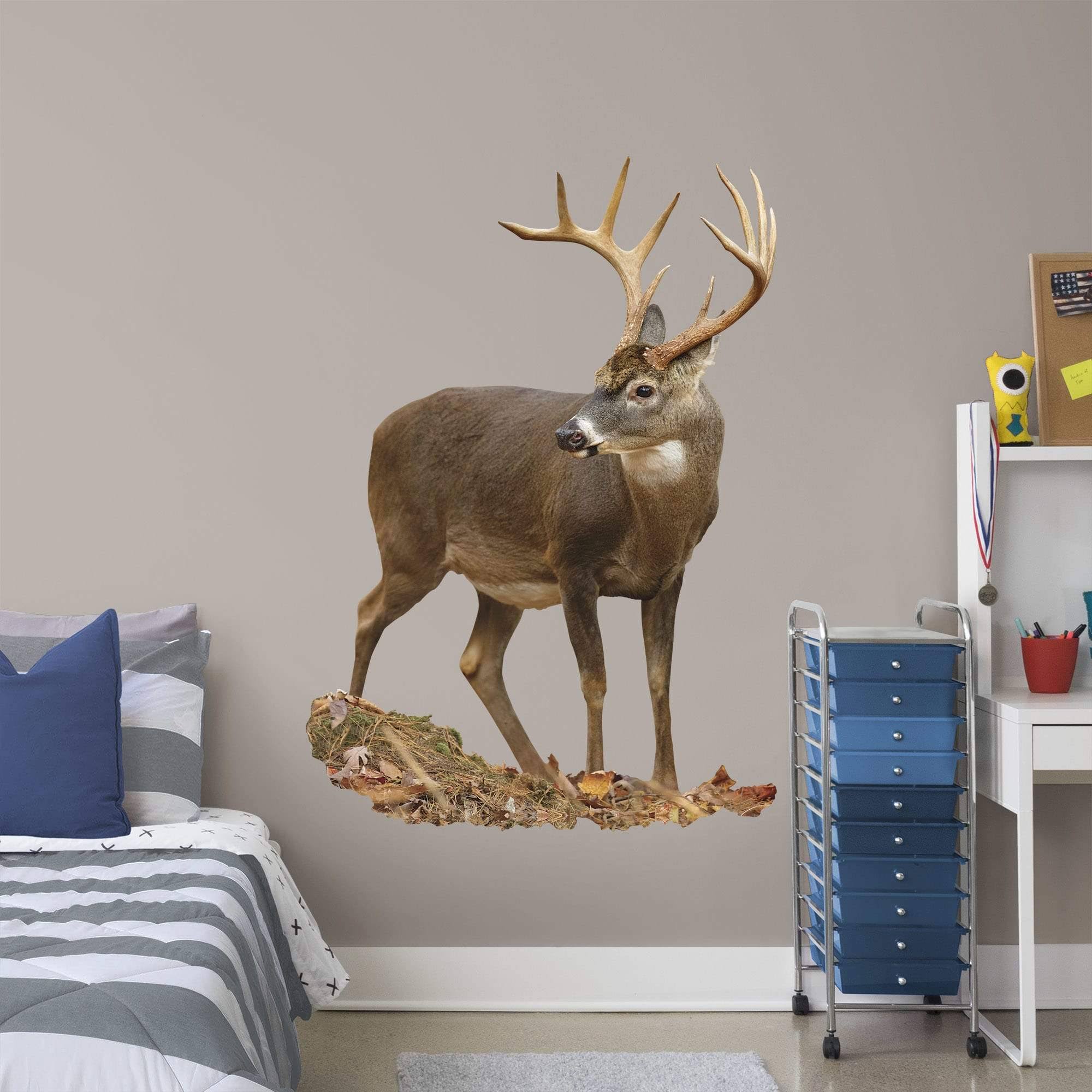 Fathead Deer - Huge Animal Removable Wall Decal, Size: Life-Size