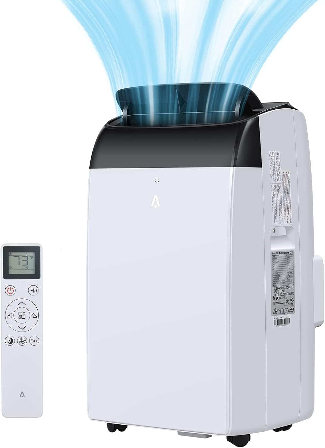 14000 BTU Quiet Indoor Portable Air Conditioner - Powerful Room Cooling for Up to 700 Sq. Ft. with LED Touch Panel & Remote, 3-in-1 Modes