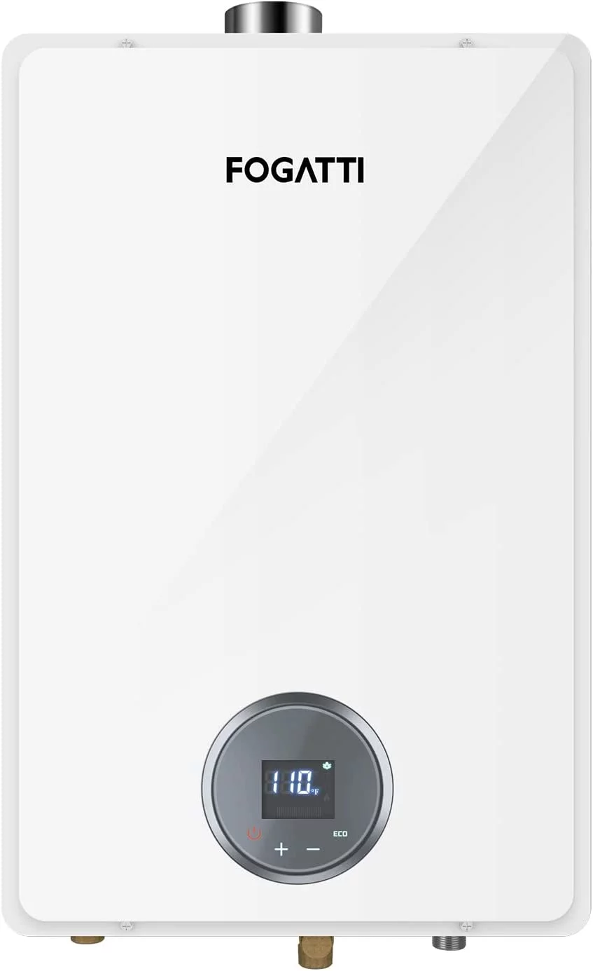 FOGATTI 7.5 GPM Natural Gas Tankless Water Heater On Demand Hot Water Heater Indoor Tankless Water Heater for Shower