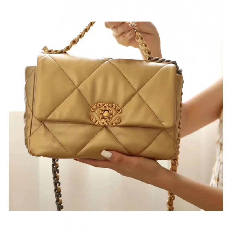 Chanel 19 Flap Bag As1160 Gold