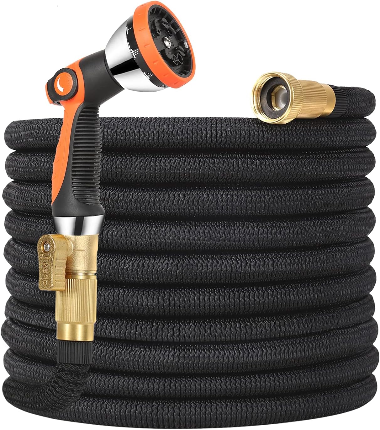 ESOHOSE Expandable Garden Hose 100FT, Water Hose For Lawns And Pet Care, 100 Foot Collapsible Hose, Outdoor Hoses That Shrink, Hoses For Yard (100)