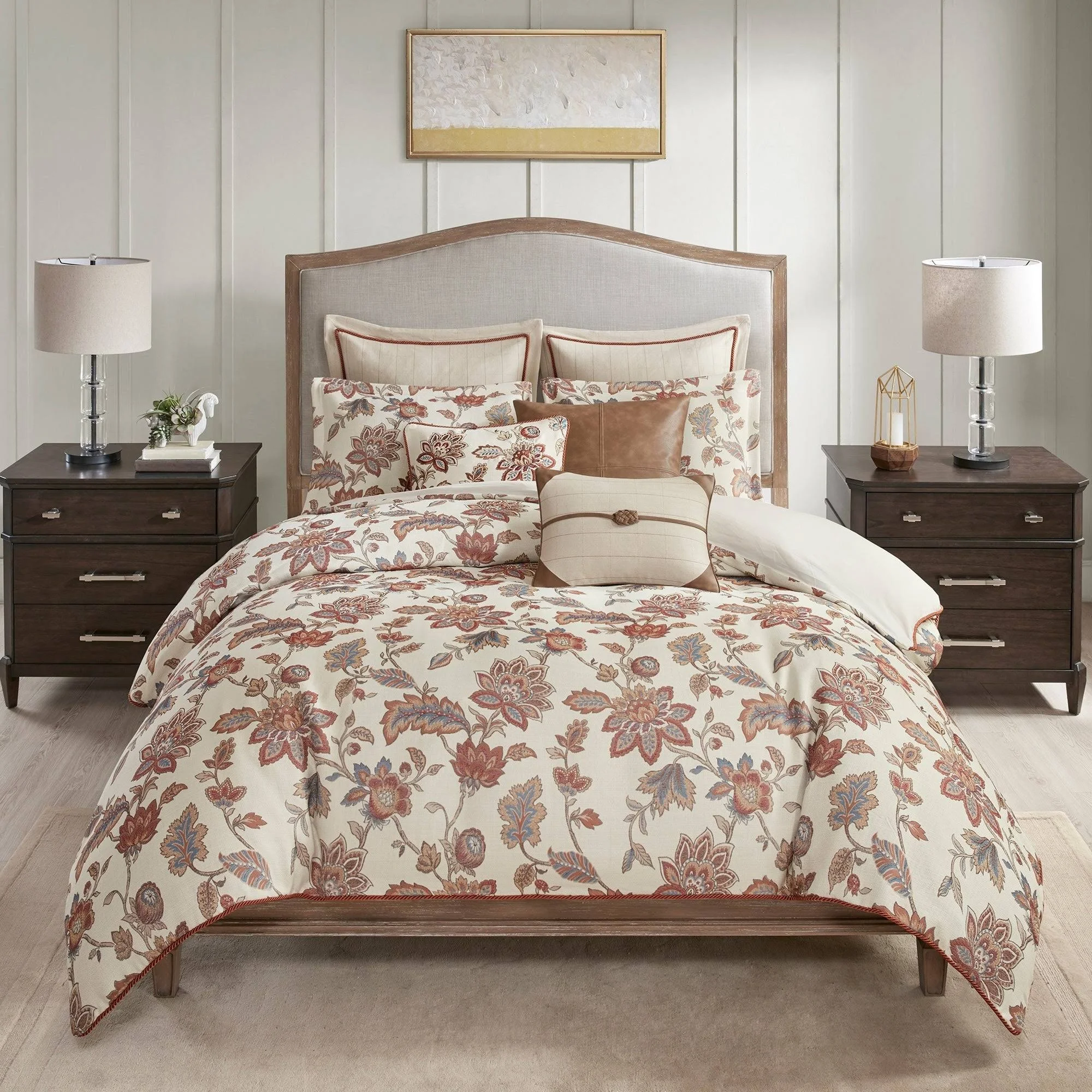 Madison Park Signature - Wentworth Jacquard Comforter Bedding Set - Red - King