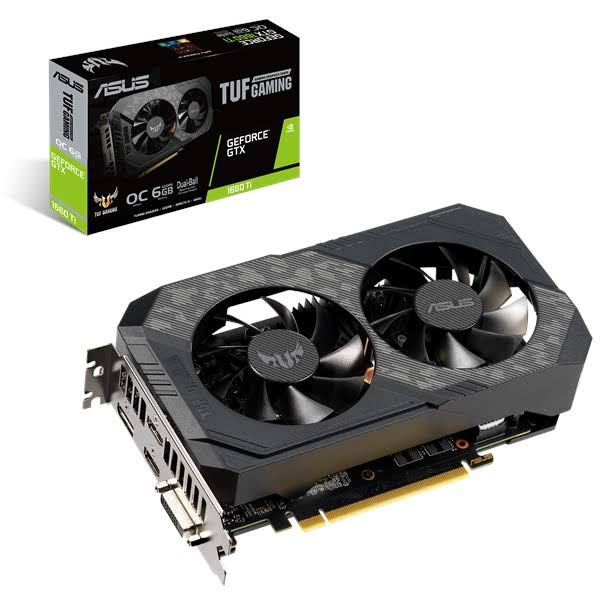 ASUS GeForce GTX 1660 Ti TUF 0TI-O6G-GAMING OC Edition Graphics Card - 6 GB GDDR6 - 192-bit - 1530 MHz
