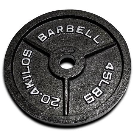 Cap Barbell Olympic Cast Iron Weight Plates, Single, 45 lb, Size: 45 lbs, Black