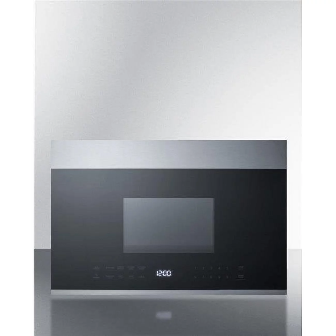 Summit Appliance MHOTR24SS 24 in. Wide Over-the-Range Microwave, Black & Stainless Steel